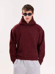 Burgundy Cropped Fit Hoodie